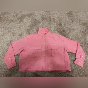 Madewell Pink Button-Up Shirt with Pockets